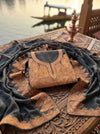 Luxury Tilla Embroidered Fendy Silk Unstitched Suit Set with Dupatta
